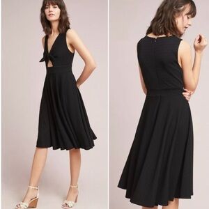 Anthropologie Hutch April Black  Keyhole Dress Size Medium